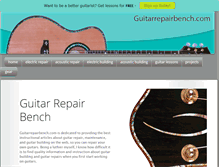 Tablet Screenshot of guitarrepairbench.com